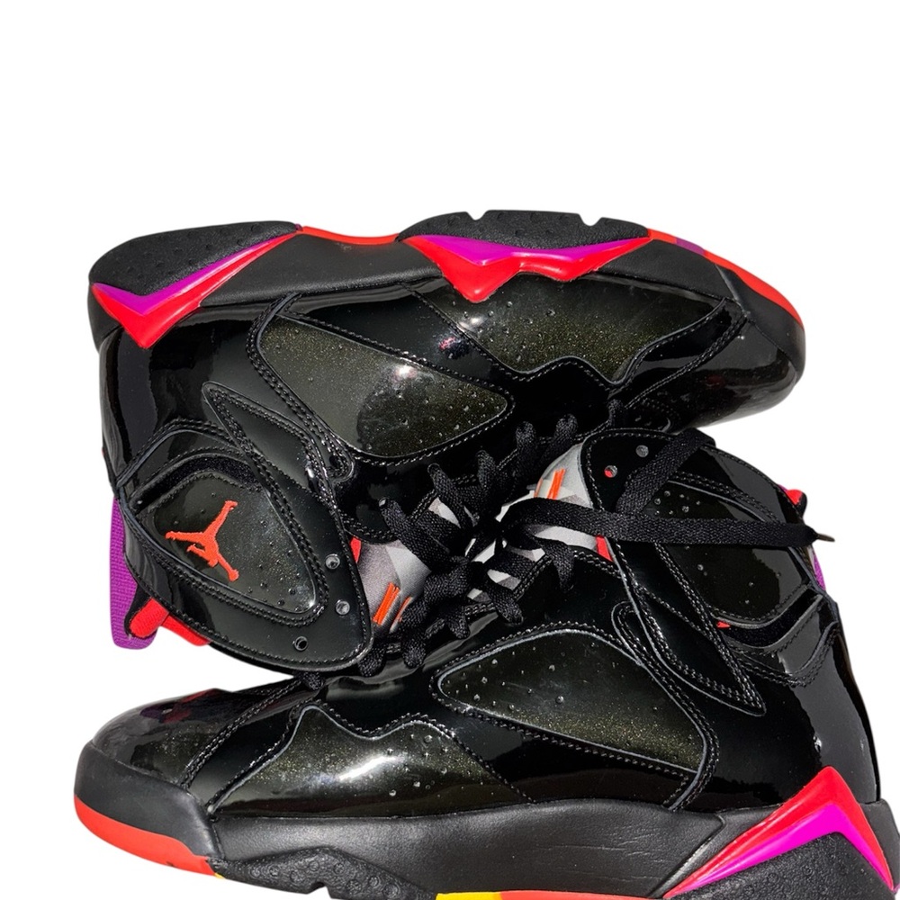Jordan Women's Sneakers - Black and Pink Retro 7’s